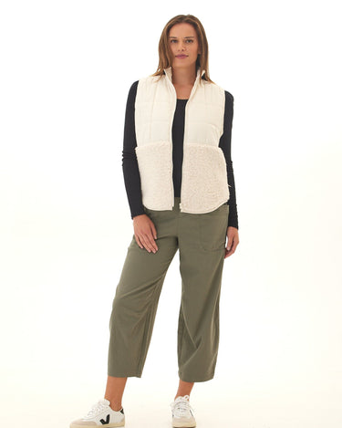 Janey Puffer Sherpa Mix Vest Threads 4 Thought 