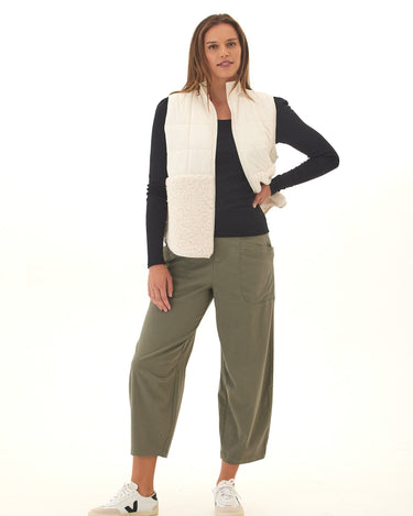 Janey Puffer Sherpa Mix Vest Threads 4 Thought 