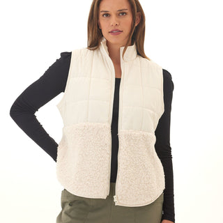 Janey Puffer Sherpa Mix Vest Threads 4 Thought 