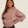 Marcellina Vintage Wash Fleece Elbow Patchwork Hoodie Womens Outerwear Sweatshirt Threads 4 Thought 