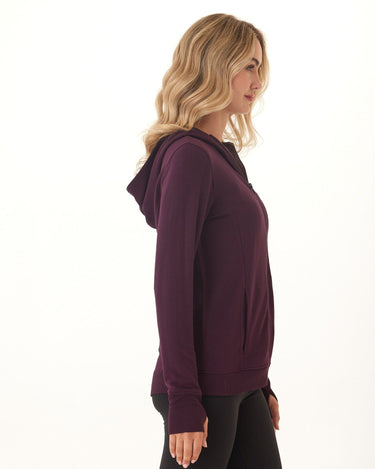 Neyra Feather Fleece Zip Hoodie Womens Outerwear Sweatshirt Threads 4 Thought 