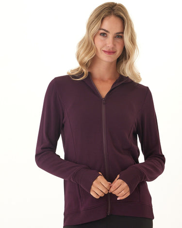 Neyra Feather Fleece Zip Hoodie Womens Outerwear Sweatshirt Threads 4 Thought 