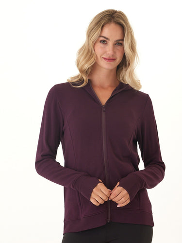 Neyra Feather Fleece Zip Hoodie Womens Outerwear Sweatshirt Threads 4 Thought