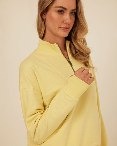 Kindra Dot Embroidered Terry Pullover Womens Outerwear Sweatshirt Threads 4 Thought 