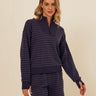 Kindra Dot Embroidered Terry Pullover Womens Outerwear Sweatshirt Threads 4 Thought 