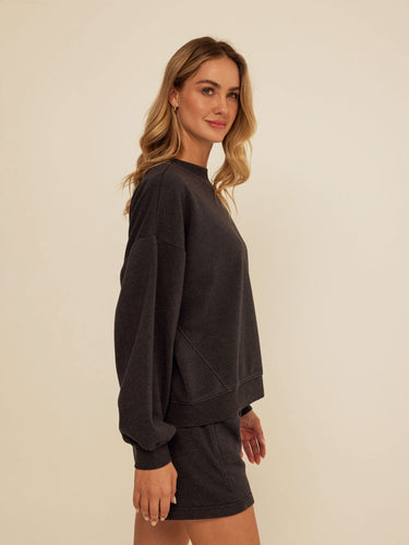 Kaitlyn Mineral Wash Fleece Sweatshirt Womens Outerwear Sweatshirt Threads 4 Thought 