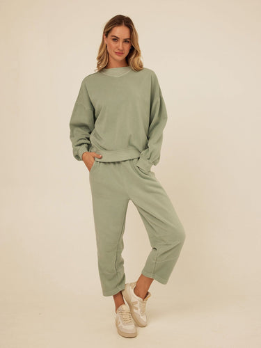 Kaitlyn Mineral Wash Fleece Sweatshirt Womens Outerwear Sweatshirt Threads 4 Thought 
