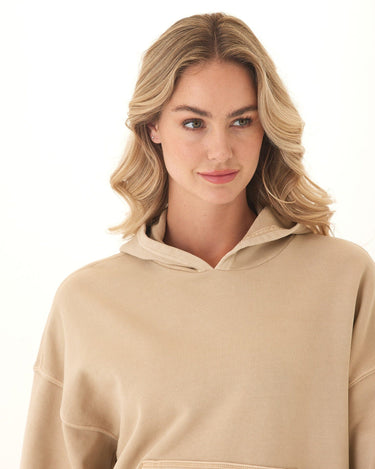 Tanya Mineral Wash Cotton Terry Pullover Hoodie Womens Outerwear Sweatshirt Threads 4 Thought 