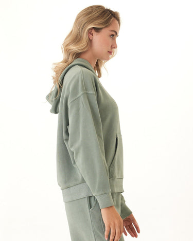 Tanya Mineral Wash Cotton Terry Pullover Hoodie Womens Outerwear Sweatshirt Threads 4 Thought 