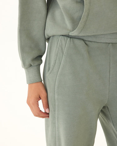 Esmeralda Mineral Wash Cotton Terry Wide Leg Pant Womens Bottoms Sweatpants Threads 4 Thought 