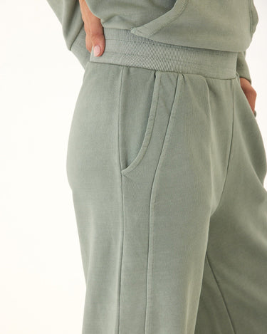Esmeralda Mineral Wash Cotton Terry Wide Leg Pant Womens Bottoms Sweatpants Threads 4 Thought 