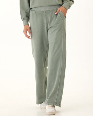 Esmeralda Mineral Wash Cotton Terry Wide Leg Pant Womens Bottoms Sweatpants Threads 4 Thought 