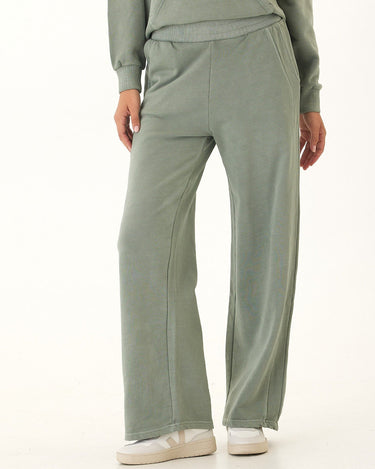 Esmeralda Mineral Wash Cotton Terry Wide Leg Pant Womens Bottoms Sweatpants Threads 4 Thought 