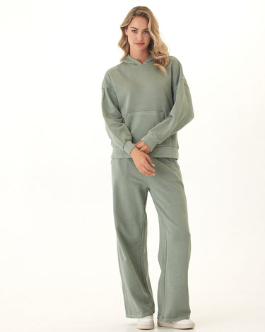 Esmeralda Mineral Wash Cotton Terry Wide Leg Pant Womens Bottoms Sweatpants Threads 4 Thought 