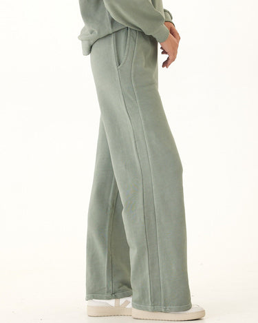 Esmeralda Mineral Wash Cotton Terry Wide Leg Pant Womens Bottoms Sweatpants Threads 4 Thought 
