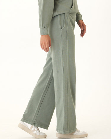 Esmeralda Mineral Wash Cotton Terry Wide Leg Pant Womens Bottoms Sweatpants Threads 4 Thought 