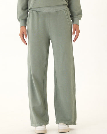 Esmeralda Mineral Wash Cotton Terry Wide Leg Pant Womens Bottoms Sweatpants Threads 4 Thought 