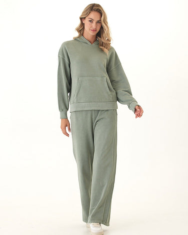 Tanya Mineral Wash Cotton Terry Pullover Hoodie Womens Outerwear Sweatshirt Threads 4 Thought 