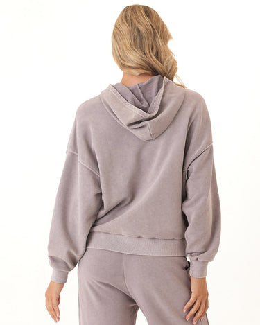 Tanya Mineral Wash Cotton Terry Pullover Hoodie Womens Outerwear Sweatshirt Threads 4 Thought 