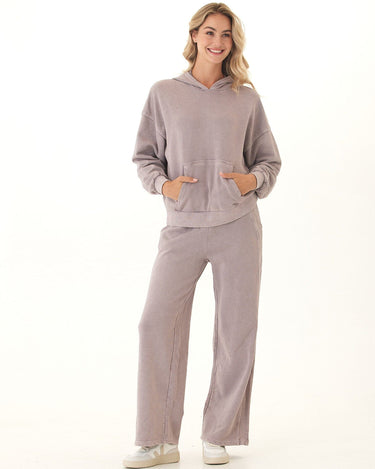 Esmeralda Mineral Wash Cotton Terry Wide Leg Pant Womens Bottoms Sweatpants Threads 4 Thought 