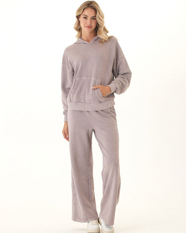 Esmeralda Mineral Wash Cotton Terry Wide Leg Pant Womens Bottoms Sweatpants Threads 4 Thought 