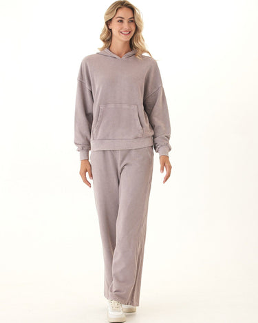 Tanya Mineral Wash Cotton Terry Pullover Hoodie Womens Outerwear Sweatshirt Threads 4 Thought 