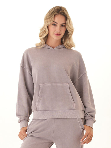 Tanya Mineral Wash Cotton Terry Pullover Hoodie Womens Outerwear Sweatshirt Threads 4 Thought 