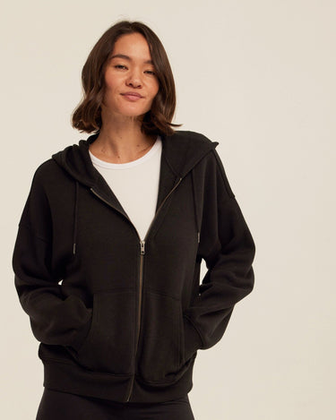 Corissa Triblend Fleece Zip Hoodie Womens Outerwear Sweatshirt Threads 4 Thought 