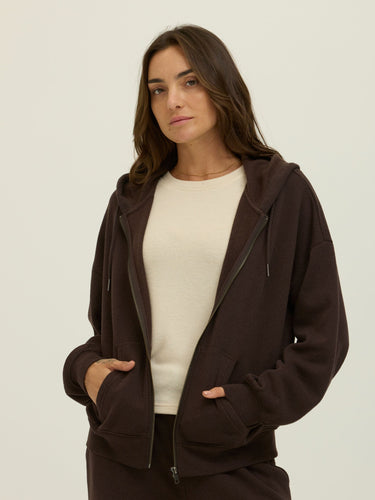 Corissa Triblend Fleece Zip Hoodie Womens Outerwear Sweatshirt Threads 4 Thought 