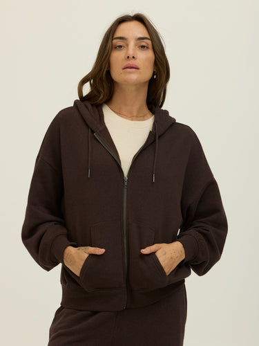 Corissa Triblend Fleece Zip Hoodie Womens Outerwear Sweatshirt Threads 4 Thought 