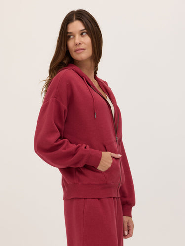 Corissa Triblend Fleece Zip Hoodie Womens Outerwear Sweatshirt Threads 4 Thought 