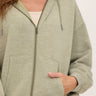 Corissa Triblend Fleece Zip Hoodie Womens Outerwear Sweatshirt Threads 4 Thought 