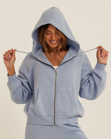 Corissa Triblend Fleece Zip Hoodie Womens Outerwear Sweatshirt Threads 4 Thought 