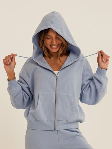 Corissa Triblend Fleece Zip Hoodie Womens Outerwear Sweatshirt Threads 4 Thought 