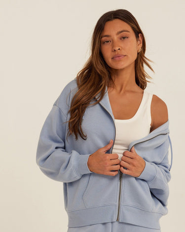 Corissa Triblend Fleece Zip Hoodie Womens Outerwear Sweatshirt Threads 4 Thought 