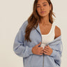 Corissa Triblend Fleece Zip Hoodie Womens Outerwear Sweatshirt Threads 4 Thought 
