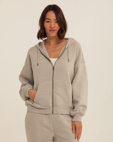 Corissa Triblend Fleece Zip Hoodie Womens Outerwear Sweatshirt Threads 4 Thought 