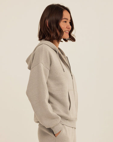 Corissa Triblend Fleece Zip Hoodie Womens Outerwear Sweatshirt Threads 4 Thought 