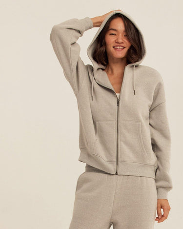 Corissa Triblend Fleece Zip Hoodie Womens Outerwear Sweatshirt Threads 4 Thought 