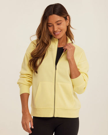 Delacey Triblend Fleece Zip Jacket Womens Outerwear Sweatshirt Threads 4 Thought 