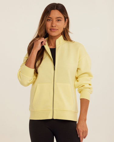 Delacey Triblend Fleece Zip Jacket Womens Outerwear Sweatshirt Threads 4 Thought 