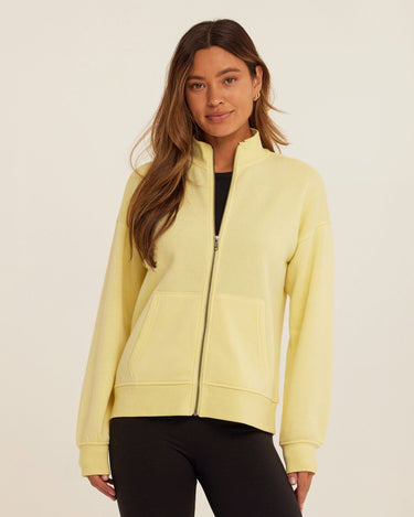 Delacey Triblend Fleece Zip Jacket Womens Outerwear Sweatshirt Threads 4 Thought 