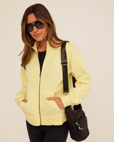 Delacey Triblend Fleece Zip Jacket Womens Outerwear Sweatshirt Threads 4 Thought 