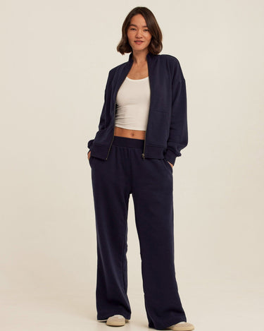 Delacey Triblend Fleece Zip Jacket Womens Outerwear Sweatshirt Threads 4 Thought 