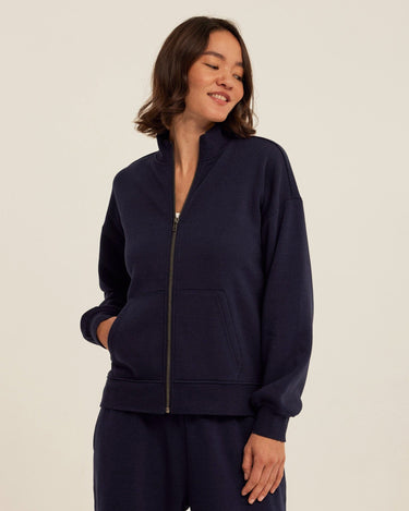 Delacey Triblend Fleece Zip Jacket Womens Outerwear Sweatshirt Threads 4 Thought 