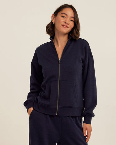 Delacey Triblend Fleece Zip Jacket Womens Outerwear Sweatshirt Threads 4 Thought 