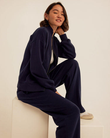 Delacey Triblend Fleece Zip Jacket Womens Outerwear Sweatshirt Threads 4 Thought 