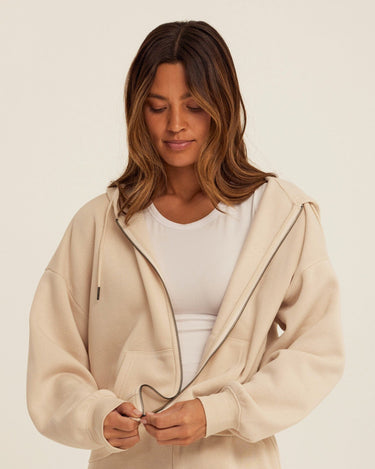 Corissa Triblend Fleece Zip Hoodie Womens Outerwear Sweatshirt Threads 4 Thought 