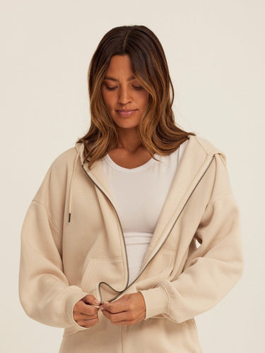 Corissa Triblend Fleece Zip Hoodie Womens Outerwear Sweatshirt Threads 4 Thought 