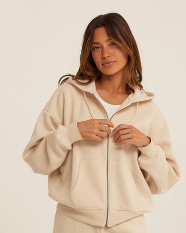 Corissa Triblend Fleece Zip Hoodie Womens Outerwear Sweatshirt Threads 4 Thought 